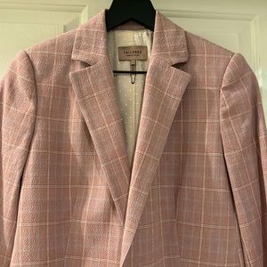 NEW Rebecca Taylor Light Pink Plaid Blazer